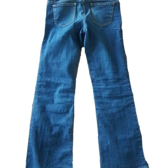 Faded Glory Jeans Size 8 Girls  Straight Leg Dark Wash Elastic Waistline Kids - Picture 2 of 12